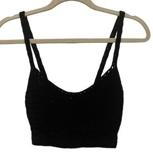 Free People Burkinette Crochet Cropped Tank Top